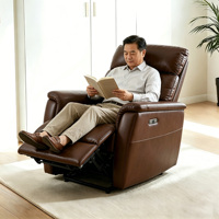 Fauteuil inclinable pivotant électrique ergonomique, canapé individuel au design traditionnel, garantie 5 ans, commande par bouton pour salon et chambre à coucher