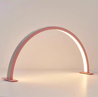 Lampe de table en forme d'arche demi-cercle, lumière LED à intensité variable pour le soin des yeux, idéale pour les studios de beauté, l'artisanat et les prises de vue en gros plan
