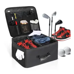 Aangepaste Draagbare Golf Kofferbak Organizer 420d Oxford Waterdichte Reiswagen Golflocker Met Accessoires Pocket Draagtas Opbergtas