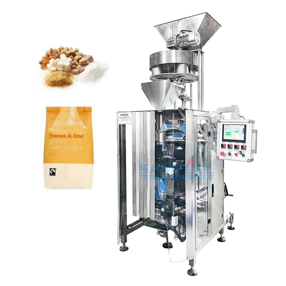 Samfull automatic vertical volumetric cup packaging machine for sugar 100g to 5kg salt packing machine for 1kg 500g