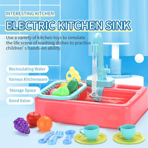 <span class=keywords><strong>Giocattolo</strong></span> stabilito del gioco della <span class=keywords><strong>lavastoviglie</strong></span> elettrica di plastica dei bambini del <span class=keywords><strong>giocattolo</strong></span> felice su ordinazione del lavandino della cucina - Product Image 3