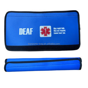 Cuscinetti per cintura di sicurezza auto in Neoprene morbido con Logo personalizzato sublimazione coperture per cinture di sicurezza blu per auto - Product Image 3
