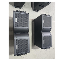 Système de haut-parleurs passifs à ligne acoustique double de 10 pouces PAKLAM AUDIO KA-210, en bois contreplaqué noir imperméable, son professionnel puissant