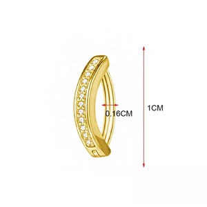 Anillos G23 de titanio para ombligo para mujer, Piercing para el ombligo con diamantes de imitación de cristal - Product Image 6
