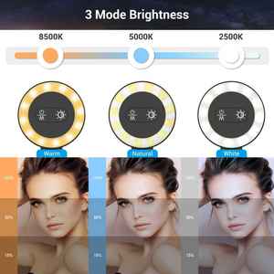 Support de trépied pour anneau lumineux LED, support de téléphone pour <span class=keywords><strong>iPhone</strong></span>, selfie, maquillage, cils, tatouage, studio photo, enregistrement vidéo, éclairage photographique - Product Image 5