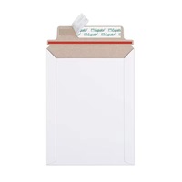 Sobre Rectangular de Cartón Corrugado Kraft, Laminado Mate, Impreso en Cuatro Colores con Logotipo Personalizado, Bolsa para Documentos y Tarjetas, No Doblar, Envío Exprés