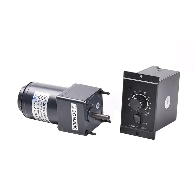 small single phase 230v 220v 6w 10w 50HZ 60HZ electric ac gear box motor with speed controller
