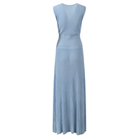 Vestido Maxi sin Mangas de Punto Elástico para Mujer, Cintura Ajustada, Color Sólido, Casual y Elegante, Vestidos 2026, Nueva Llegada, Gran Venta