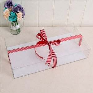 Customize Plastic PET Cake <b>Boxes</b> Packaging High Quality Rectangle Clear Cake Box - Product Image 5