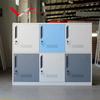 Casier de rangement en acier moderne à 20 portes, casiers métalliques pour salle de sport, bureau, vestiaire, école, personnel, armoire de rangement avec clés