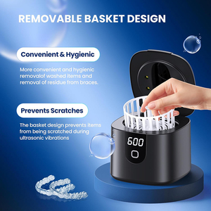 Machine de nettoyage ultrasonique multifonctionnelle pour prothèses dentaires et appareils orthodontiques, 45 kHz, 200 ml, avec 4 modes, vente en gros - Product Image 6