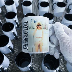 Taza de cerámica con logo personalizado, taza de café de porcelana blanca para sublimación, para regalos, uso general, fabricada en Zibo. - Product Image 1