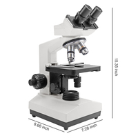 SHUNMA Binocular Biological Microscope XSZ-107BN with Halogen Lamp Fluorescence Microscope 1600x Optical for Research