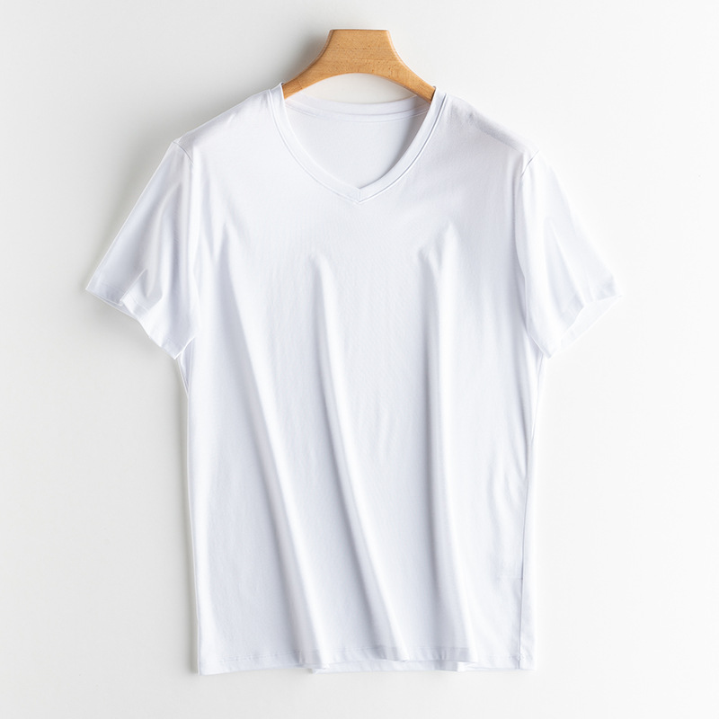 White-V neck