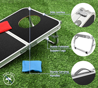 Ensemble de jeu de cornhole portable pour adultes avec 8 sacs, en aluminium léger, pour jeux de plein air et plage