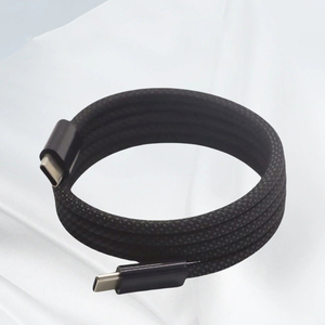 Nylon Bện Cáp Dữ Liệu Từ Tính TYPEC-C 100W Nhanh Phí 1/2M Điện Thoại Di Động Cáp Cho Máy Ảnh Và Máy Tính Sử Dụng - Product Image 4