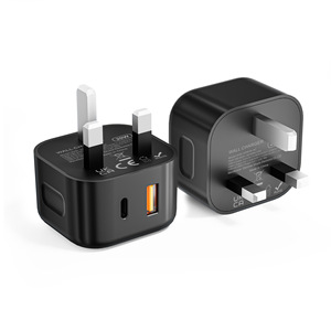 อะแดปเตอร์ชาร์จ PD 20W แบบพกพา ใช้ได้กับ Samsung และ Apple 15  ได้รับการรับรองมาตรฐาน UKCA  ปลั๊กแบบหลายพอร์ตมาตรฐานอังกฤษ 20W - Product Image 1