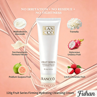 Natuurlijke Biologische Fruit Hydraterende Gezichtsreinigingscrème Tremella Dragon Pitaya Litchi Guava Extract Gist Hydraterende Frisse
