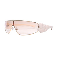 Lunettes de soleil rétro surdimensionnées roses unisexe, style streetwear futuriste punk, pour l'extérieur