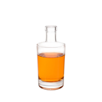 Vente en gros de bouteilles de vin en verre de haute qualité, forme ronde, fond épais, 100 ml, 200 ml, 500 ml, 750 ml