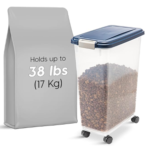 Contenedor de Almacenamiento de Alimentos para Perros GLIWAY de 38 lb, Contenedor Hermético Grande para Alimentos de Mascotas con Ruedas, para Alimentos de Perros, Gatos, Pájaros y Pollos - Product Image 3