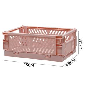 OWNSWING panier <span class=keywords><strong>de</strong></span> rangement <span class=keywords><strong>de</strong></span> bureau panier <span class=keywords><strong>de</strong></span> rangement pliable en plastique <span class=keywords><strong>cuisine</strong></span> fouillis ménage nécessités quotidiennes cadre <span class=keywords><strong>de</strong></span> rangement - Product Image 5