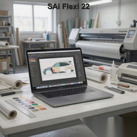 SAi Flexi 22 Pro 대형 인쇄용 간판 제작 소프트웨어 (윈도우 10 및 11 지원, 인쇄소용, 디지털 다운로드)