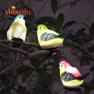 Artificial Animal LED Lamp Colorful Outdoor Decoration Solar Resin Bird Tree Lights