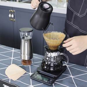Hot Sale 9-Piece Premium Eco-Friendly Square Stainless Steel Travel Case Stocked <b>Arabic</b> Coffee Kit Pour Kettle Grinder Hand Drip - Product Image 3
