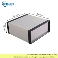 Boîtier de commande électrique en fer, boîtier de connexion de câbles intérieur DIY, boîtes électroniques métalliques, boîtier vide pour haut-parleur en fer 350*350*150mm