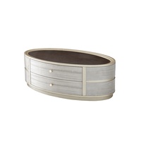 Table basse en bois massif de chêne russe, design moderne américain, pour villa de luxe, appartement, hôtel, salon, Adela