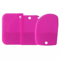 3 Pcs/set Set de grattoirs à crème en plastique pour la décoration de la crème Outils de coupe de gâteau