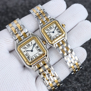 Reloj de pulsera <span class=keywords><strong>para</strong></span> <span class=keywords><strong>mujer</strong></span>, estilo clásico retro, cuadrado, con diamantes incrustados, estilo romano, <span class=keywords><strong>para</strong></span> parejas, con correa de acero <span class=keywords><strong>para</strong></span> hombre. - Product Image 3