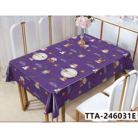 Nappe de table rectangulaire en plastique imprimée pour Noël, écologique, résistante aux taches, nettoyable, jetable, pour les fêtes de Noël