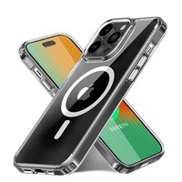 Nouvelle coque de téléphone de luxe en TPU+PC souple, transparente, magnétique, antichoc pour iPhone 16 17 Pro Max