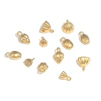 Pendentif Cœur en Acier Inoxydable Plaqué Or Poli, Fait Main, avec Cordon, Inaltérable, pour Colliers, Bracelets et Composants de Bijoux