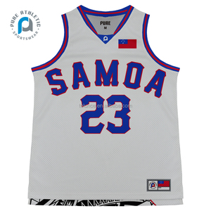 Tùy Chỉnh Hình Xăm Samoa Bóng Rổ Singlets Câu Lạc Bộ Đội Mặc Đầy Đủ Thăng Hoa Bóng Rổ Singlets Nhanh Khô Thanh Niên Bóng Rổ Jersey - Product Image 2