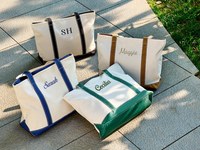 Sac à bandoulière esthétique en toile de canard brodée avec coutures renforcées BF Wholesale, idéal pour cadeaux de mariage pour demoiselles d'honneur, vente en gros