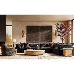 Высокое качество, современные пушистые роскошные диваны для гостиной, стильные комнатные, мебель из шерсти, вращающееся кресло - Product Image 5