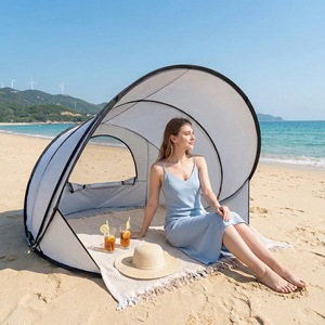 Outdoor Quick-Setup Tent Sun Protection Windproof 1000mm Waterproof No Assembly Required <strong>Beach</strong> Picnic Shade Single-Layer - Product Image 3