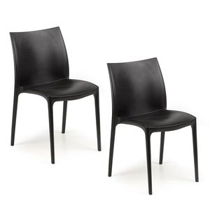 Sedie da Giardino in Polipropilene Antracite 46x54x82 Cm Impilabili Senza Braccioli per Esterni - Product Image 1