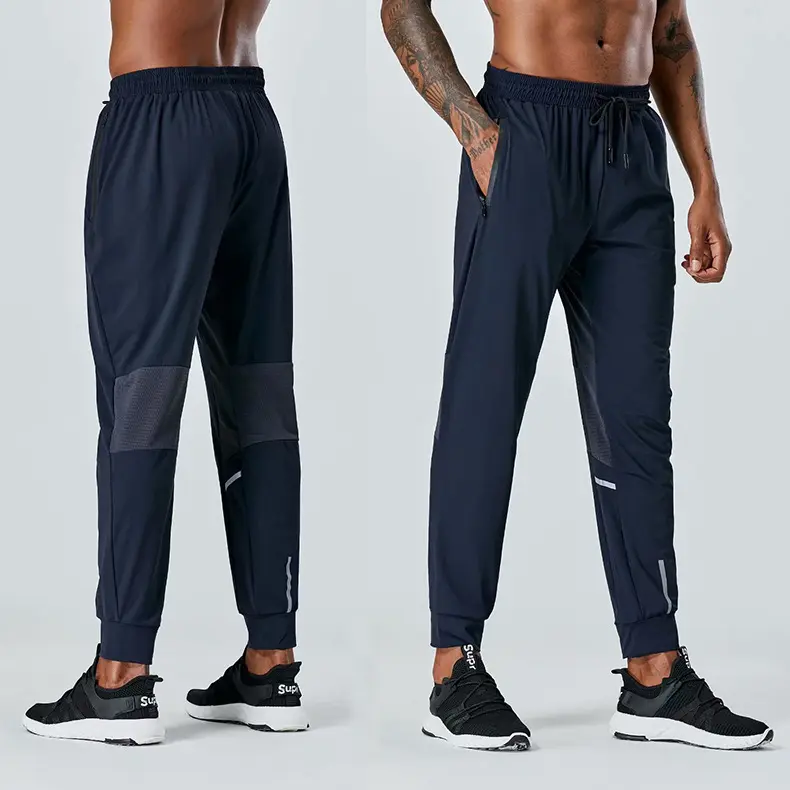 Jogging en Nylon respirant à séchage rapide pour homme, avec Logo personnalisé, entraînement, avec cordons intérieurs