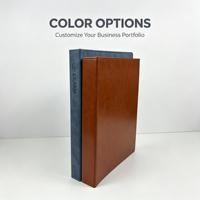 Carpeta de Anillas de 3 Anillos de 1 Pulgada con Logotipo Personalizado en Relieve, Bajo MOQ, de Cuero PU, Organizador de Archivos, Cuaderno, Planificador, Portafolio