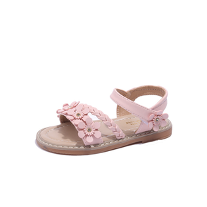 Breathable Shoe Insoles Kid Sandals Non-slip Outdoor <b>Flower</b> Woven Shoes <b>Sweet</b> Sandals Kids - Product Image 1