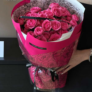 Kertas Pembungkus Buket OPP Transparan Tahan Air Thousand-mile Rose, Bahan Buatan Tangan untuk Seni Bunga Segar - Product Image 4