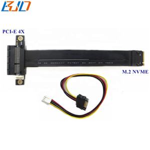 NGFF <span class=keywords><strong>M</strong></span>.<span class=keywords><strong>2</strong></span> için 180 derece PCI Express X4 PCI-E 4X yuvası anahtar-<span class=keywords><strong>m</strong></span> NVME arayüzü yükseltici kart adaptör kablosu 0.1M 0.2M 0.3M 0.4M 0.6M 1M - Product Image 2