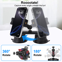 Kit de montage à ventouses Mechrig 2, bras magique 360°, dégagement rapide, charge de 33 lb, pour smartphone/caméra d'action, support de voiture en aluminium et fibre de carbone