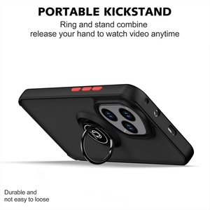 Con soporte de anillo magnético a prueba de golpes Kickstand Hard PC Matte Clear Mobile Phone Case para <span class=keywords><strong>Huawei</strong></span> Honor 400 Lite X8C X7A Cases - Product Image 4