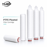 Cartouche filtrante plissée en PTFE hydrophobe 0,2 micron pour la filtration stérile de l'air et des gaz – Fabricant OEM