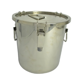 Cubo de Almacenamiento de <span class=keywords><strong>30</strong></span> <span class=keywords><strong>Litros</strong></span> de <span class=keywords><strong>Acero</strong></span> <span class=keywords><strong>Inoxidable</strong></span> 304 con Tapa de Cierre Hermético, Grado Alimenticio, para BBQ, Miel, Aceite, Té, Agua, Tanque de Leche - Product Image 1